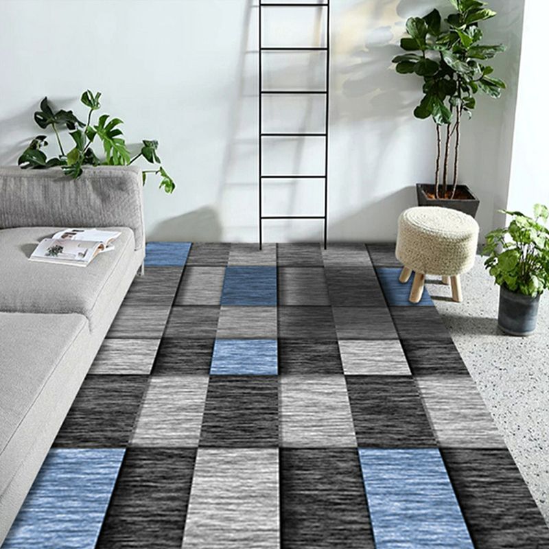 Stylish Modern Rug Multicolor Geometric Pattern Rug Pet Friendly Anti-Slip Washable Area Rug for Living Room