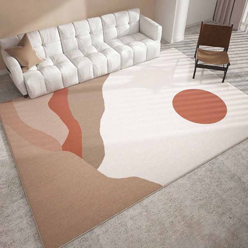 Tapis Simple marron en Polyester, couleur bosselée, lavable, pour l'intérieur, pour la décoration de la maison