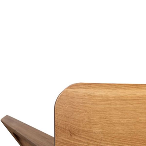 Rechthoek dubbele voetstuk moderne tafel massief hout vaste tafel voor thuis