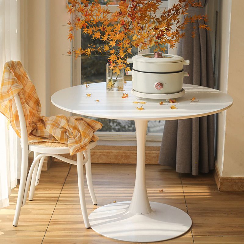 Modern Pedestal Wooden Coffee Table Set Round Top Shape Cocktail Table for Home