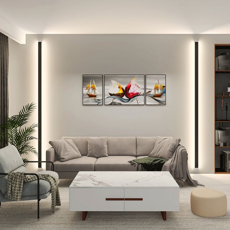 Linear Shape Metal Wall Lighting Idea Modern Style 1 Light Wall Mount Lighting