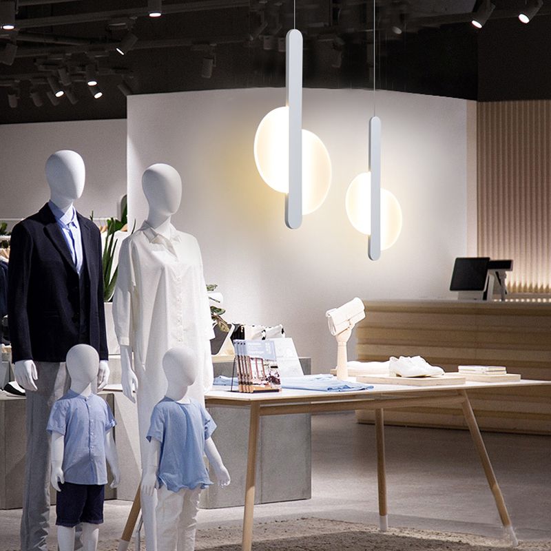 Luminaires suspendus noirs Light lampe à suspension à LED ronde moderne pour chambre à coucher