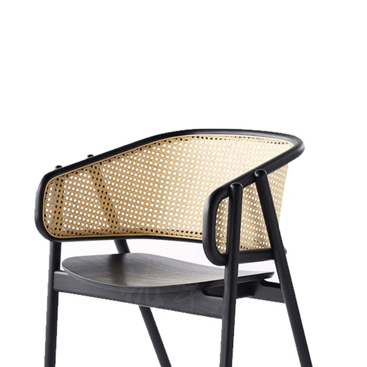 Wood Side Dining Chairs Nordic Style Open Back Dining Side Chair