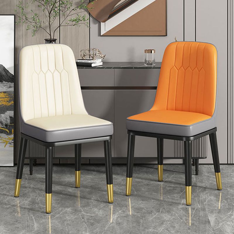 Modern Metal Chair Parsons Kitchen Side Chair for Dinning Room
