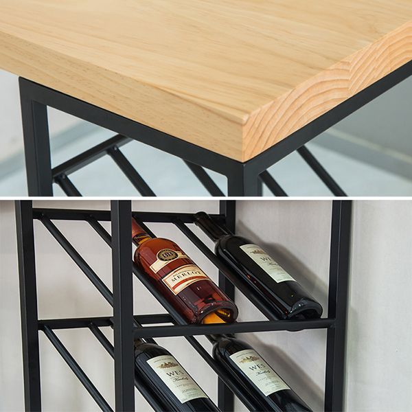 Contemporary Style Bar Table Set  1/2/3 Pieces Rectangle Bar Table with Wood Stools