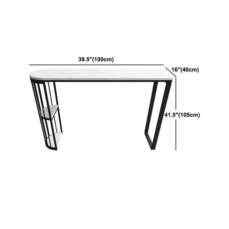 Modern Bar Table Set 1/3/5 Pieces Rectangle Stone Counter Table with Stools for Kitchen