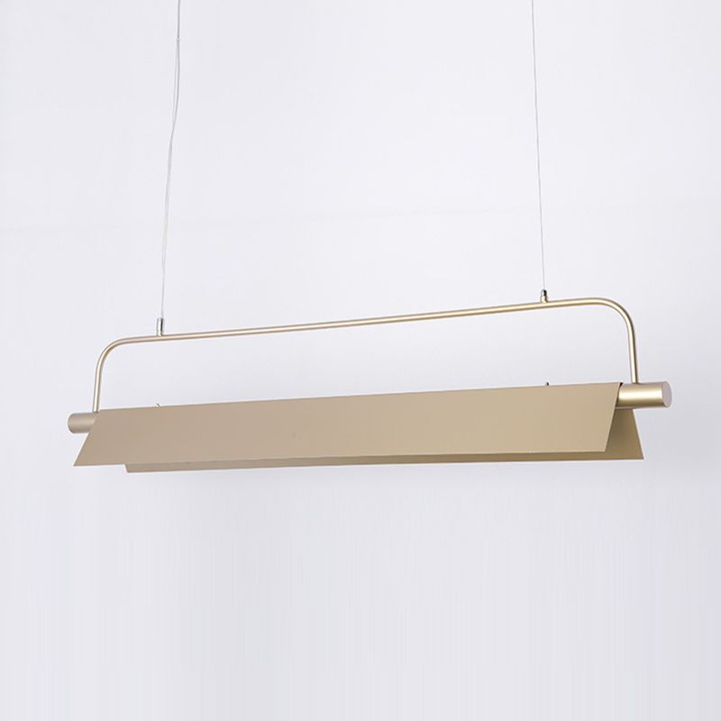 Single Modernism Golden Ceiling Light Metal Kitchen Island Lighting for Foyer
