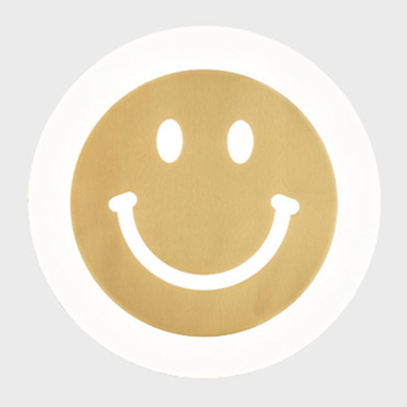 Metal Round Wall Lights Modern 1-Light Wall Light Fixture in Gold