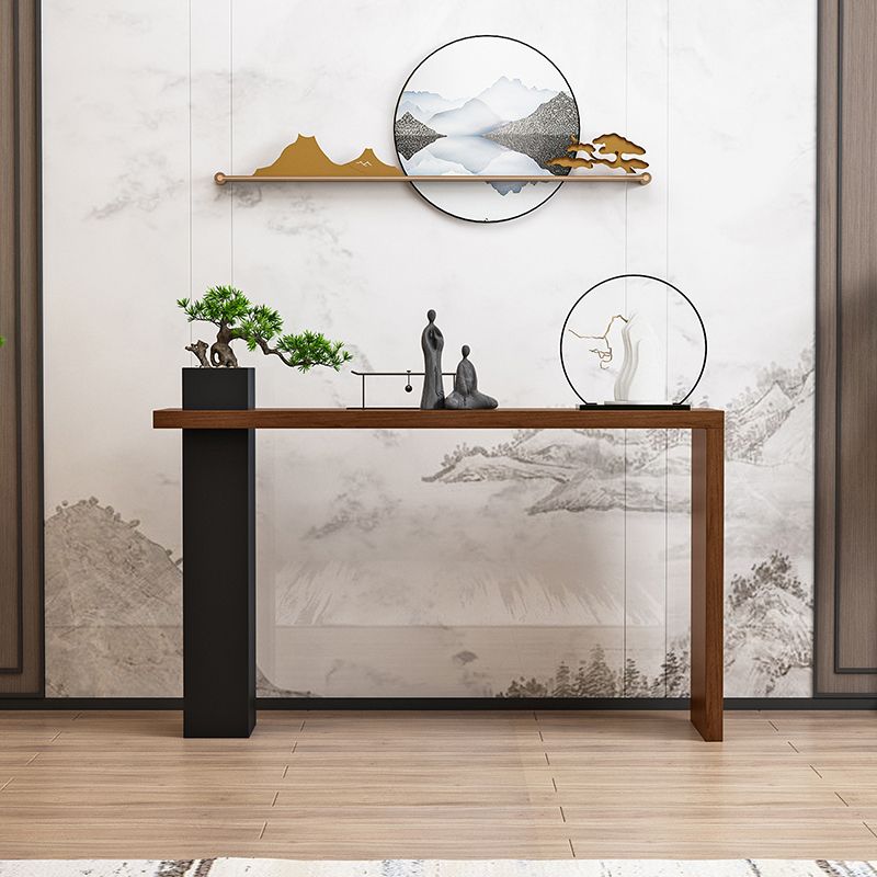Solid Wood Rectangle Console Table 33.46-inch Tall Accent Table for Hall