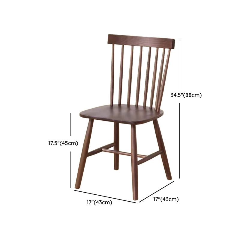 Brown Solid Wood Dining Set 1/4/5 Pieces Modern Dinette Set with Wooden Chairs