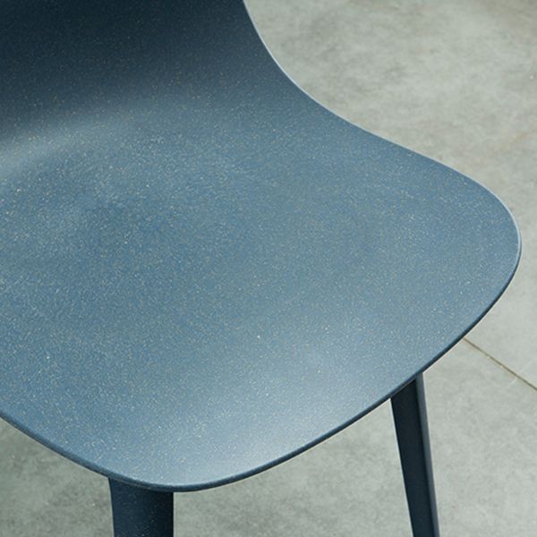Sillas de comedor de cocina de estilo moderno, silla auxiliar sin brazos con patas de plástico