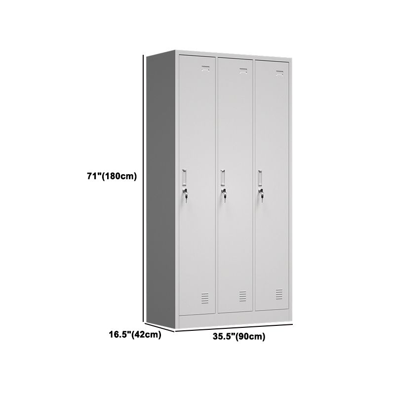 Gray Metal Cabinet for Bathroom Modern Storage Cabinet with Hinged Door