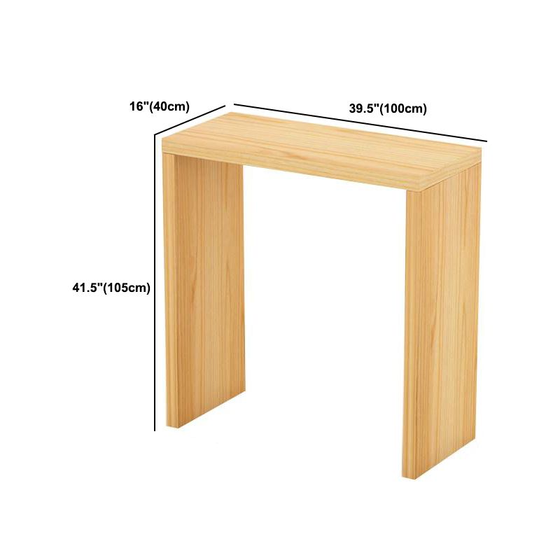 Modern Rectangle Solid Wood Bar Table Set 1/5/9 Pieces Counter Table with Backless Stools