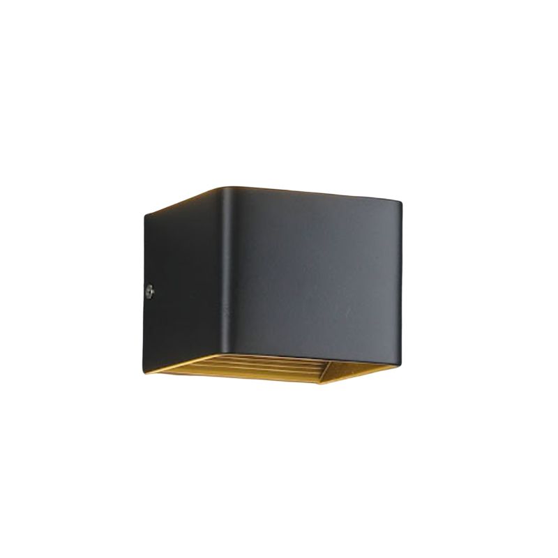 2-Light Square Wall Light Fixtures Modern Style Metal Wall Mount Lamp