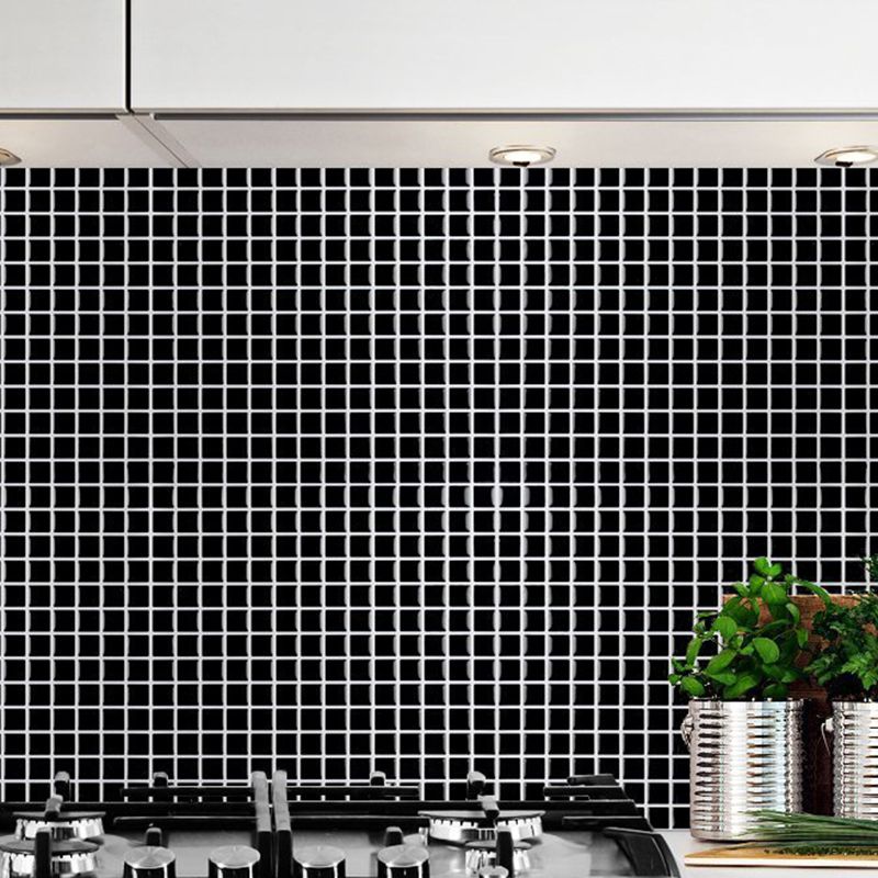 Gridded Wallpaper Panels Self-Adhesive Minimalist Kitchen Backsplash Wall Covering