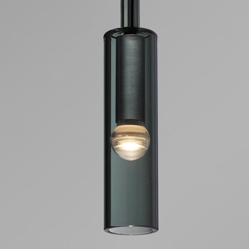 Half Cylinder Shade Crystal Wall Sconce Modern Style 1 Light Wall Mounted Light in Black