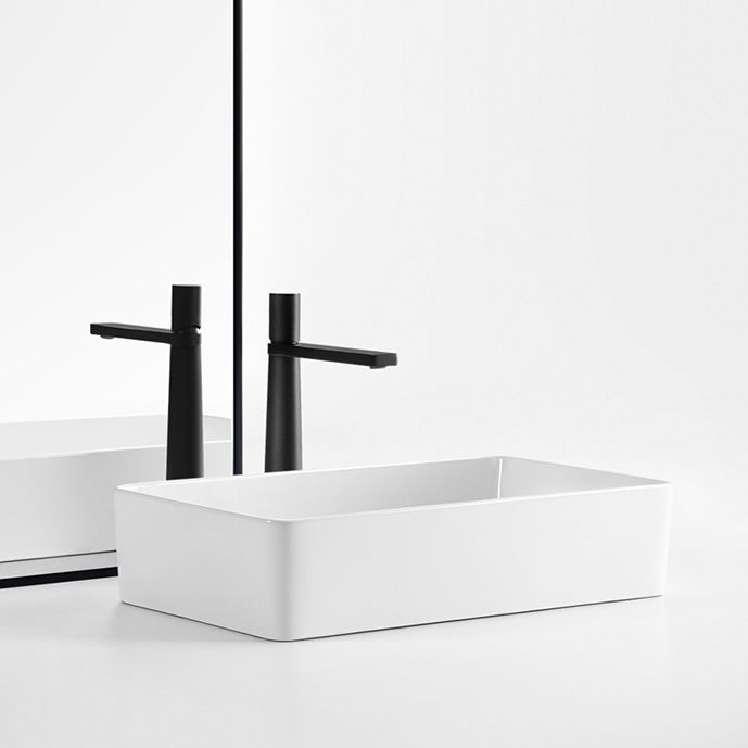 Modern Bathroom Sink Specialty Porcelain Shut-Off Valve Included Vessel Lavatory Sink