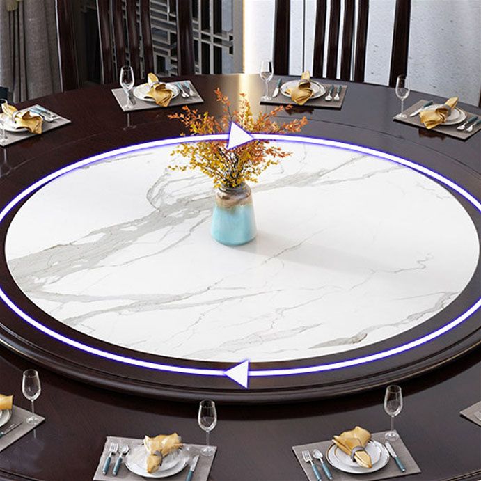 Solid Wood Pedestal Dining Table Tradition Turntable Kitchen Table