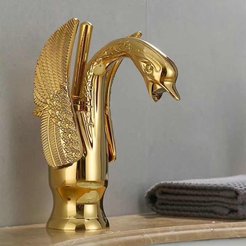 Full Brass Bathroom Vanity Faucet Hot and Cold Single Handle Basin Faucet