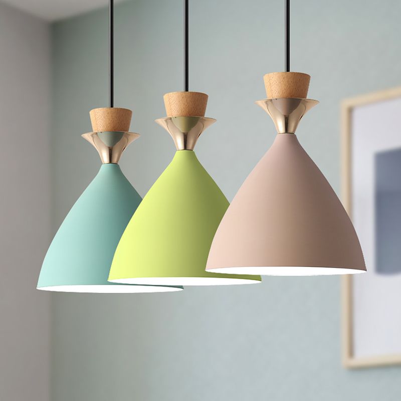 Modern Style Pendant Light Flared Shaped Metal 3 Lights Suspension Pendant