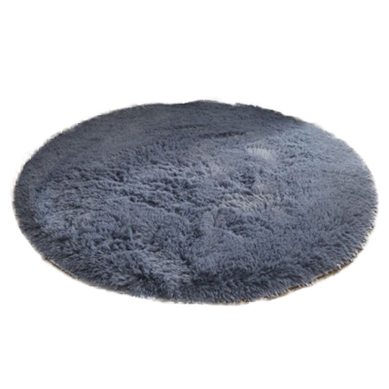 Minimalistischer Teppich Einfacher fester Farbe Innenteppich Polyester Wohnzimmer Shag Teppich mit rutschfestem Hintergrund