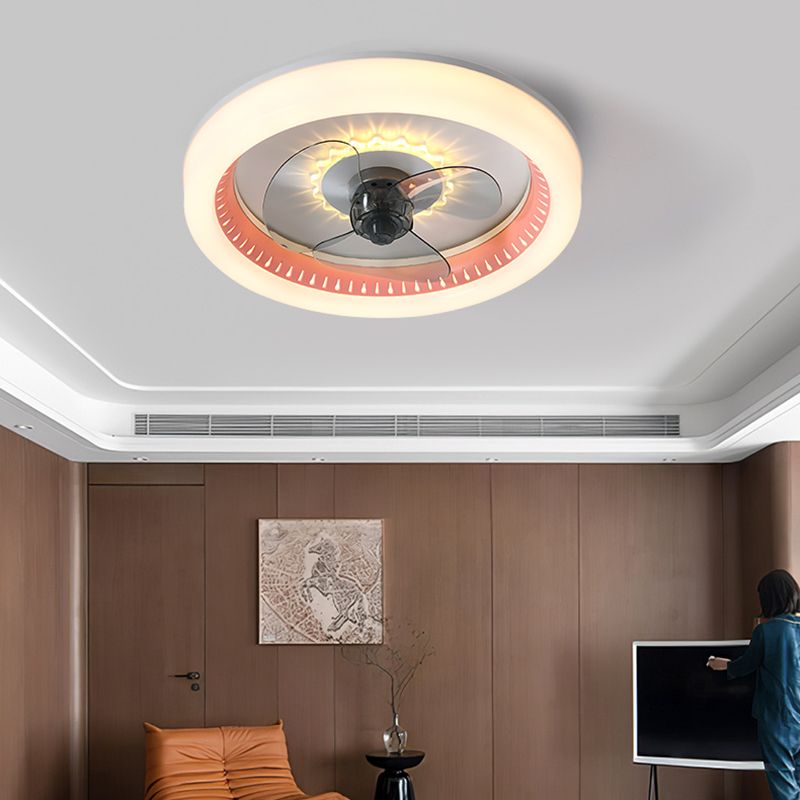 Modern Style Ceiling Fan Lamp Metal 1 Light Ceiling Fan Lighting for Bedroom