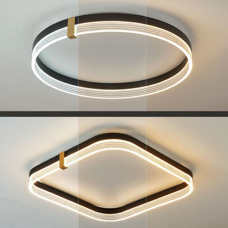 Geometric LED Flush Mount Ceiling Light Modern Simplicity Acrylic Ceiling Mount Chandelier for Bedroom