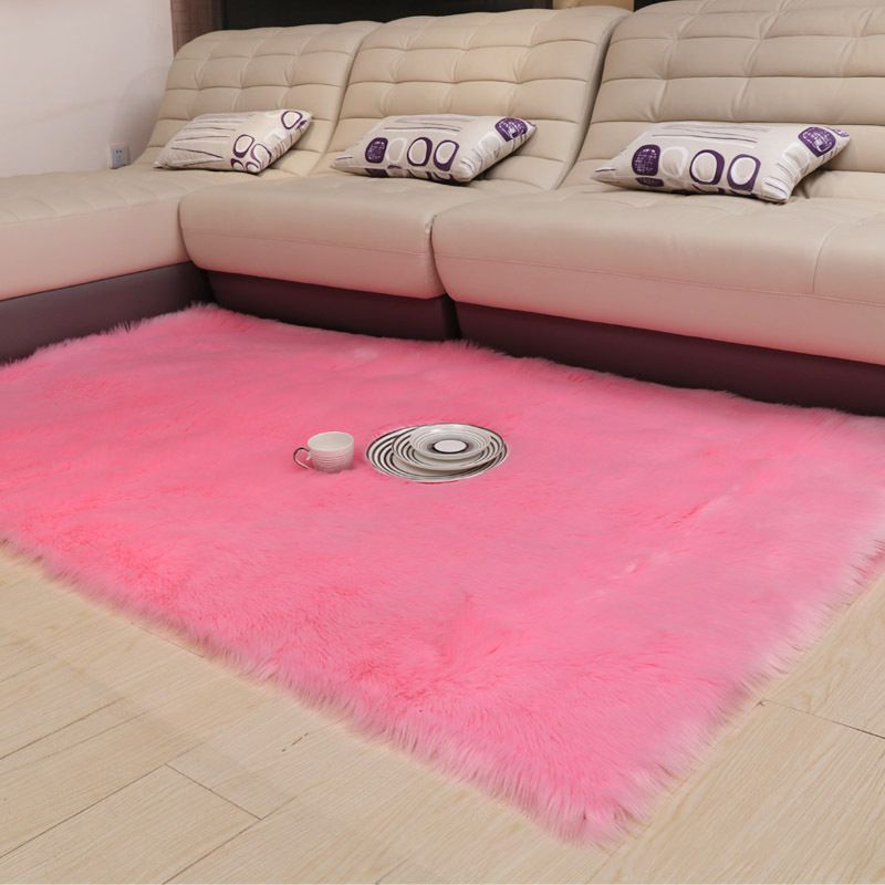 Tapis de couleur de couleur solide de tapis orange en polyester en polyester pour décoration domestique