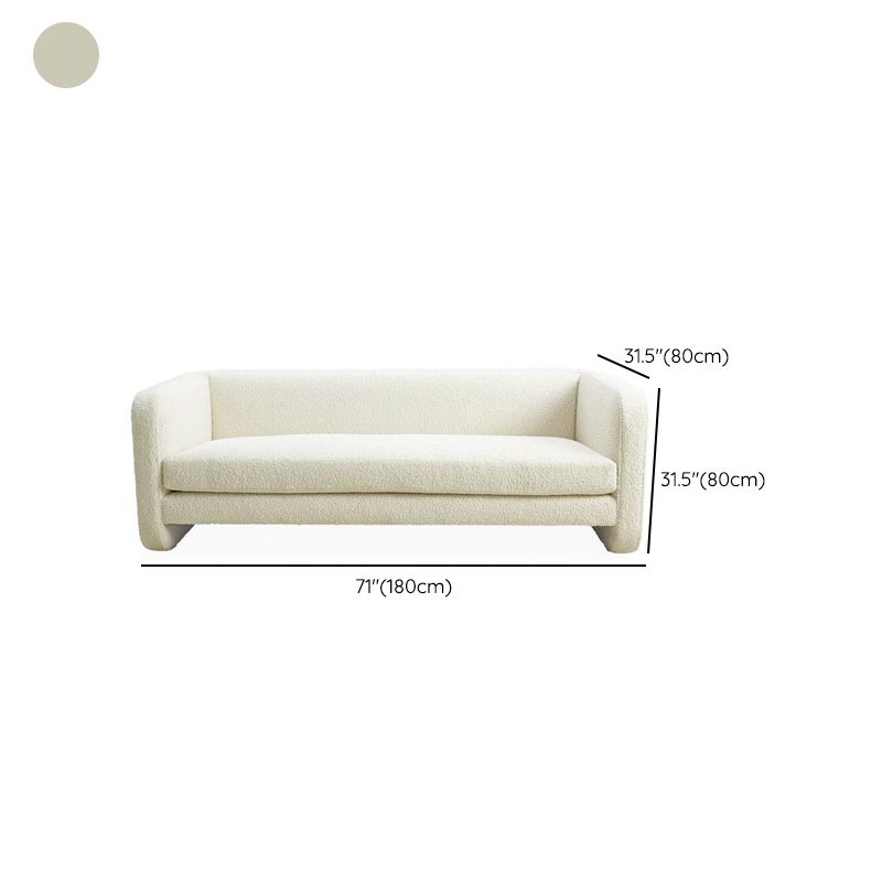 Contemporary Velvet Tuxedo Arm Sofa Loose Back Settee for Living Room