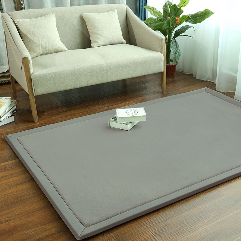 Casual Living Room Rug Multicolor Solid Color Area Carpet Synthetics Easy Care Stain-Resistant Indoor Rug