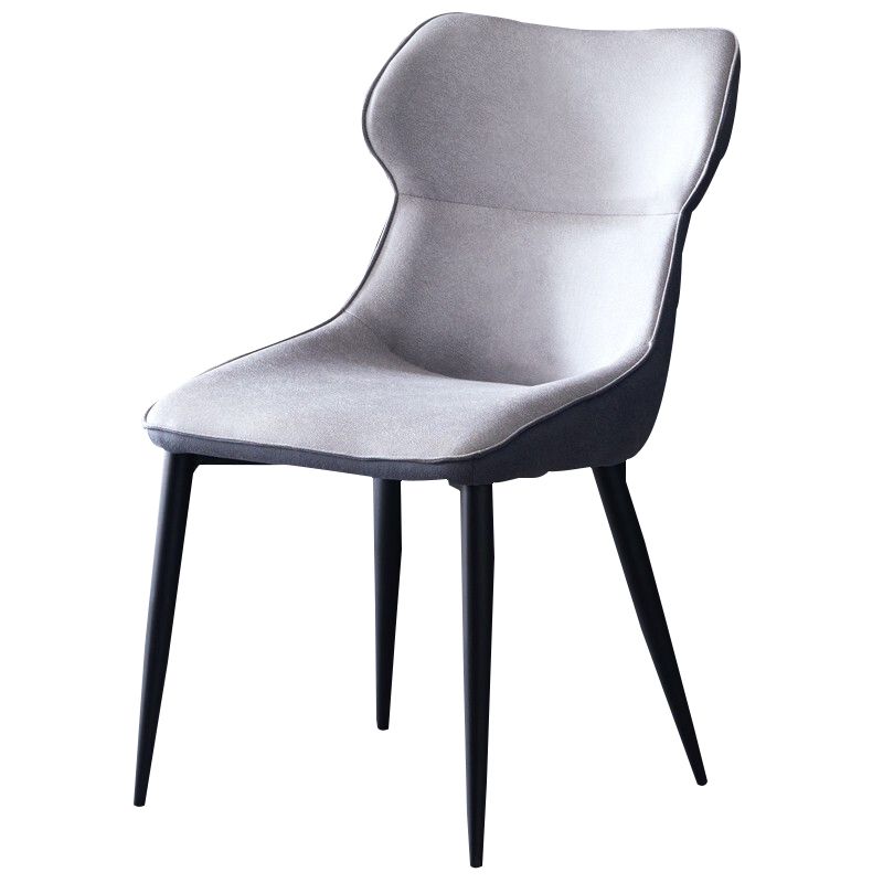 Sillas de cocina contemporáneas, silla auxiliar con brazo de comedor y patas de metal