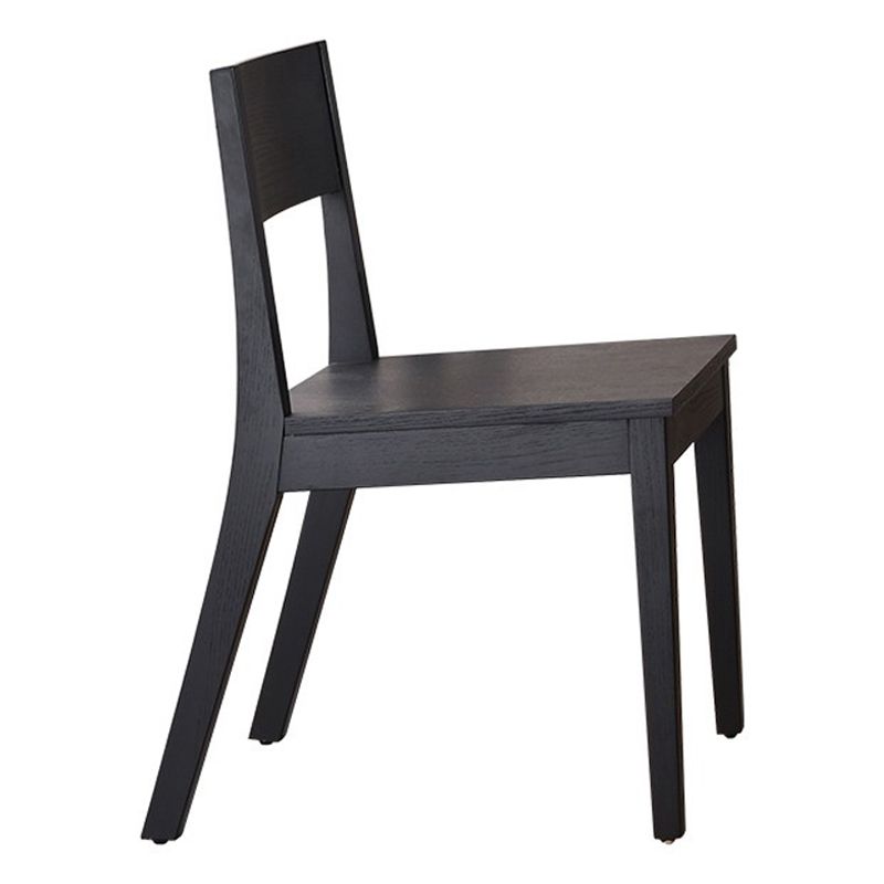 Modern Armless Backrest Wood Chair with Ash Legs for Dining Room