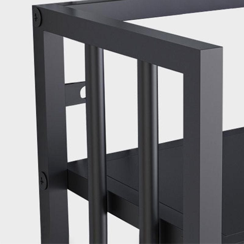 Industrial 5-Shelf Etagere Bookshelf Iron Open Shelf for Home Office