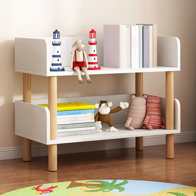 Open Back Modern Style Bookshelf Wood Bookcase for Study Room