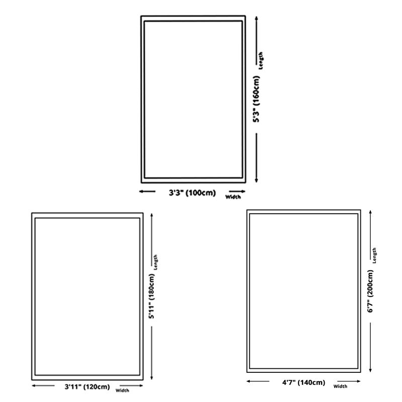 Modèle de tapis de tapis de zone moderne blanc tapis de support non glissant pour la décoration intérieure