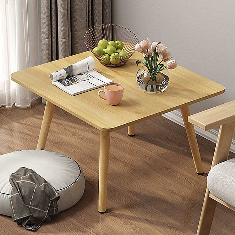 Modern Style Wood Color Solid Wood Base White/wood Color Density Board Top Coffee Table