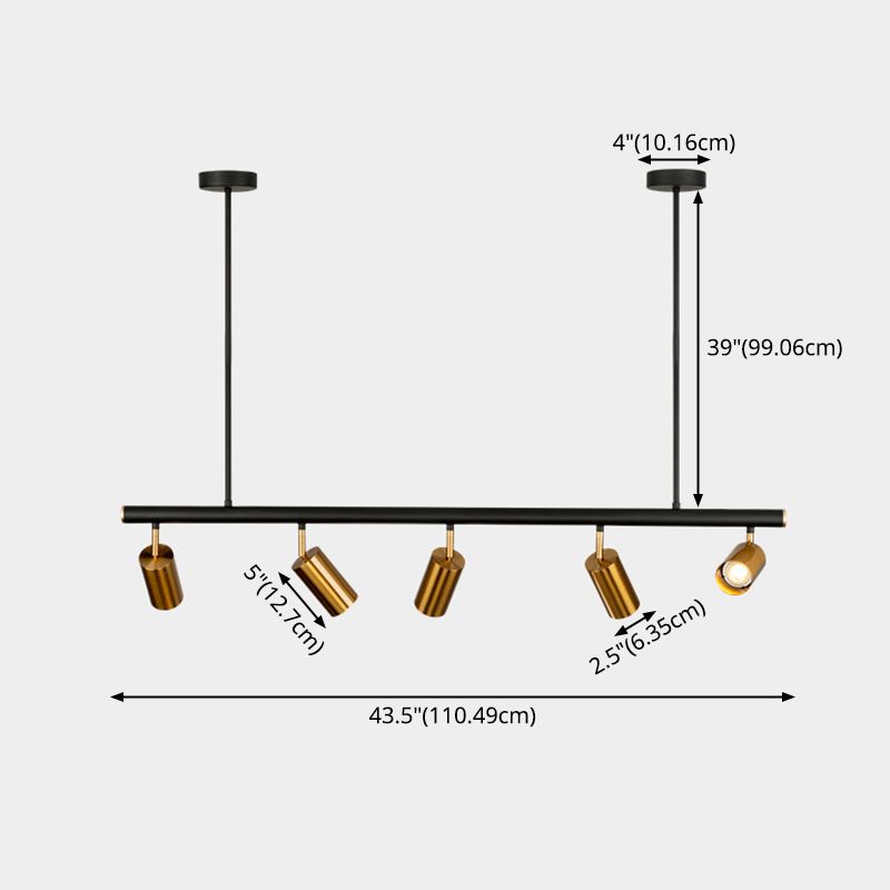 Linea de iluminación de la isla lineal colgante lineal lsland iluminación de la isla colgante luces en metal