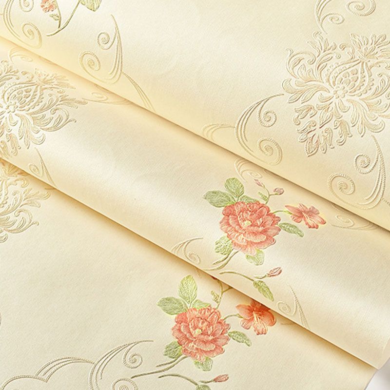 3D Print Blossom Non-Pasted Wallpaper Roll, 31-foot x 20.5-inch, Natural Color