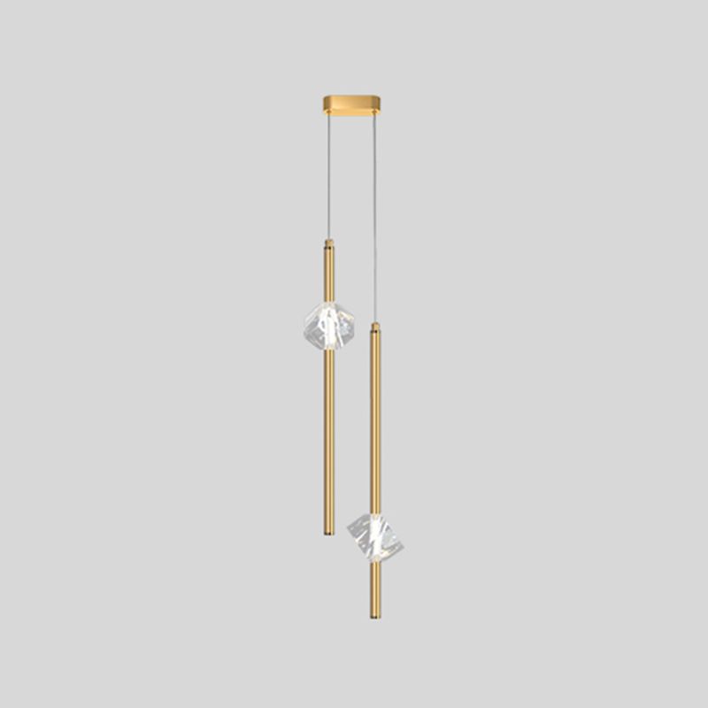 Lampade a sospensione in cristallo chiaro Modern Style Tubo Cluster Luce a sospensione