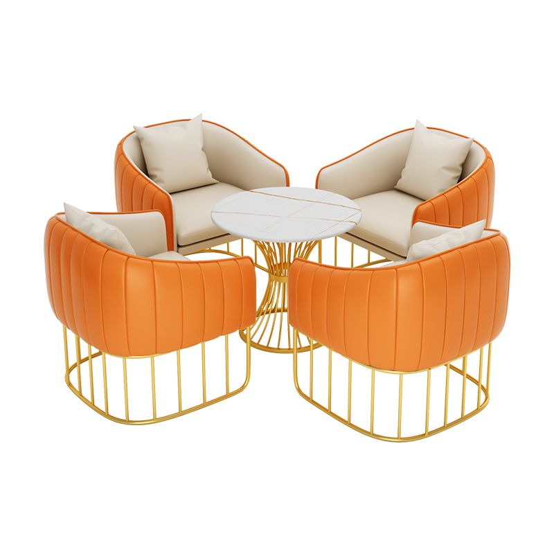 Glam Style Sintered Stone Dining Set 1/2/3/4/5 Pieces Dining Table Set for Home Use