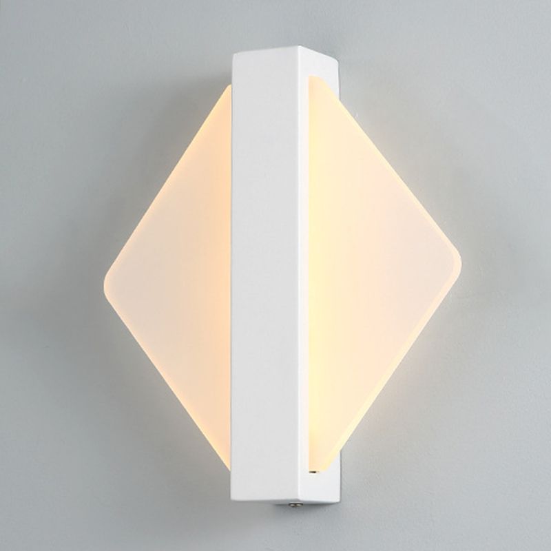 Single Contemporary Wall Mounted Sconce Brass/Black/White LED Wall Light for Bedroom