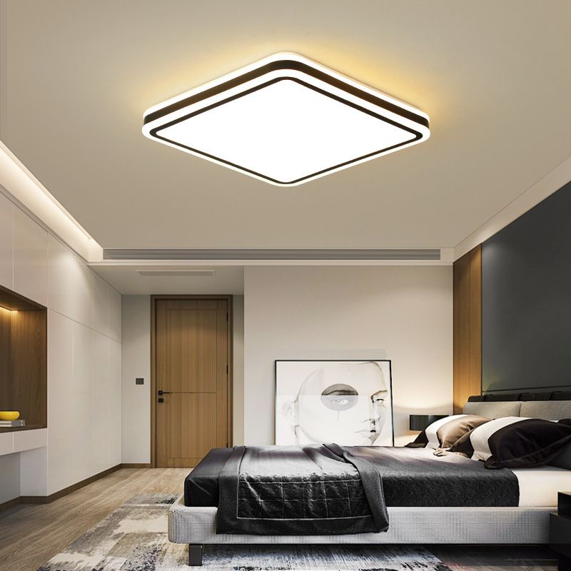 Geometrical 1-Light Flush Mount Ceiling Light Fixtures Metal Modern Style Flush Ceiling Lamp