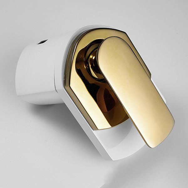 Bathroom Sink Faucet Lever Handle Brass Waterfall Spout Sink Faucet