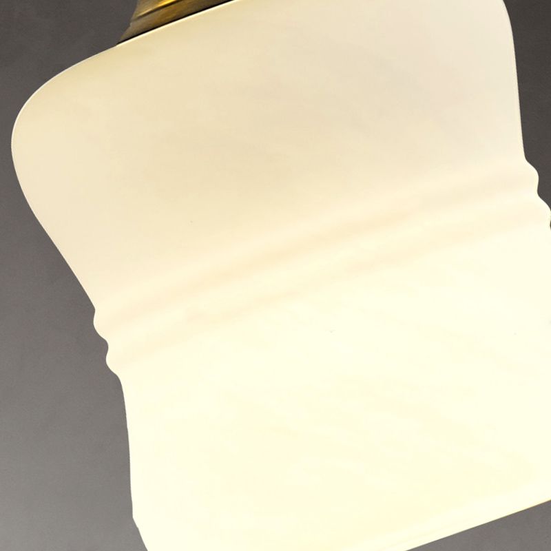 Accesorios de iluminación de la isla de cilindro modernos de vidrio blanco 3 iluminación colgante