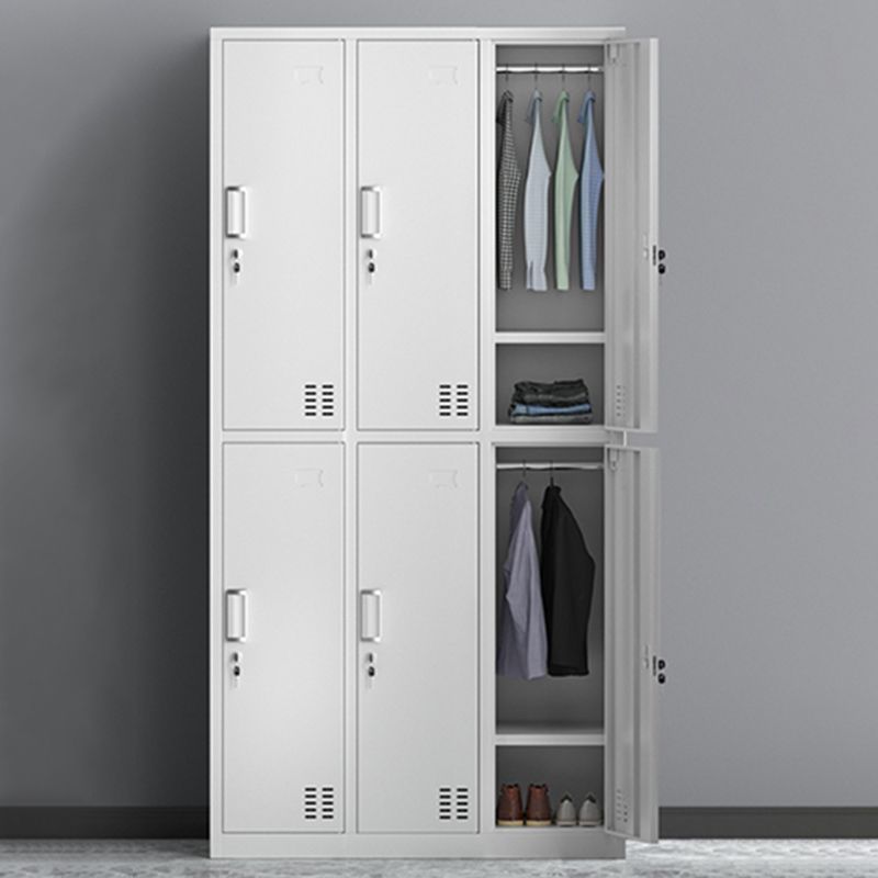 Metal Hinged Wardrobe Cabinet Contemporary Wardrobe Armoire for Home