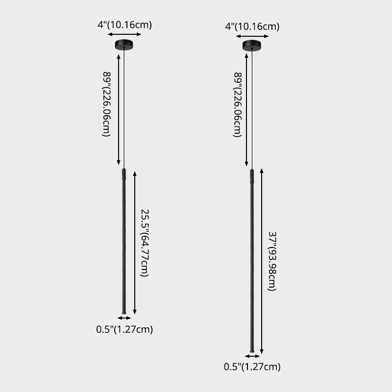 Modern Simple LED Pendant Light Long Line Lamps for Bedroom Dinning Room