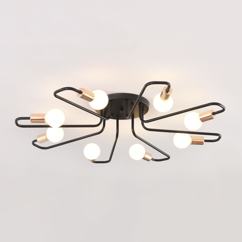 Minimalist Metallic Ceiling Light Contemporary Flush Mount Light Fixture