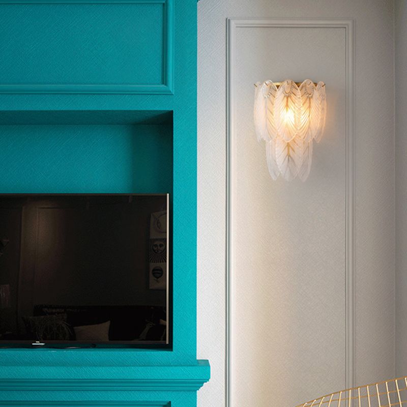 Geometric Sconce Light Fixture Modern Crystal Wall Light for Bedroom