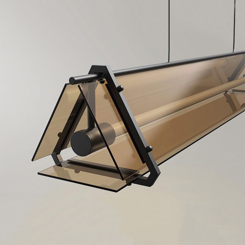 Geometría de estilo moderno Coste de vidrio transparente 1 luz colgante colgante de luz