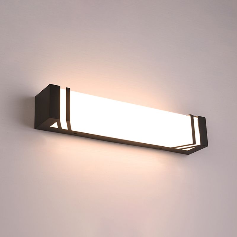 Modern Simple Iron Wall Light Rectangle Shape Wall Lamp with Acrylic Shade for Bedroom